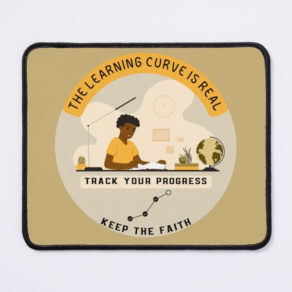 Item preview, The Learning Curve is Real – Tracking Progress & Keeping the Faith designed and sold by ShopWithLeslie.