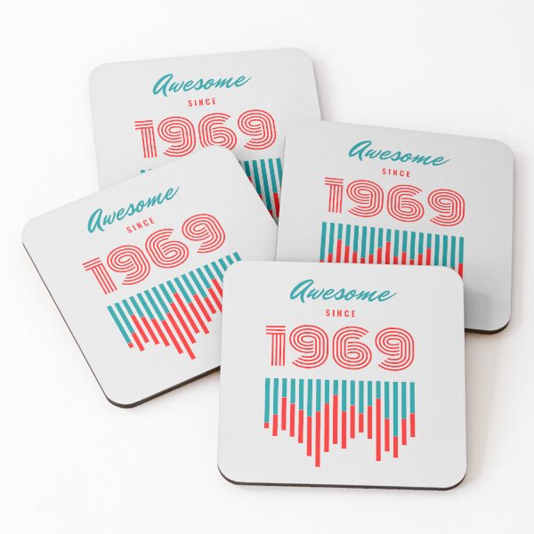 Item preview, Awesome since 1969,birthday graphic design  designed and sold by Tshepomuza.