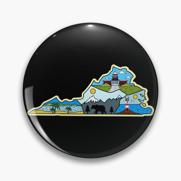 Item preview, Virginia State Map - Richmond Chincoteague Virginia Beach Mountain designed and sold by merchzy.