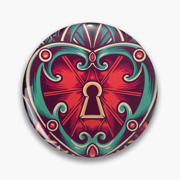 Item preview, Love Lock Retro Illustration designed and sold by STR Graphs.