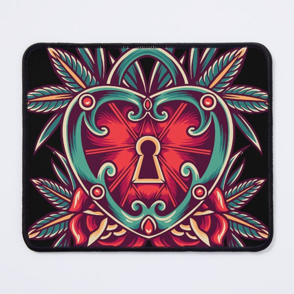 Item preview, Love Lock Retro Illustration designed and sold by STR Graphs.