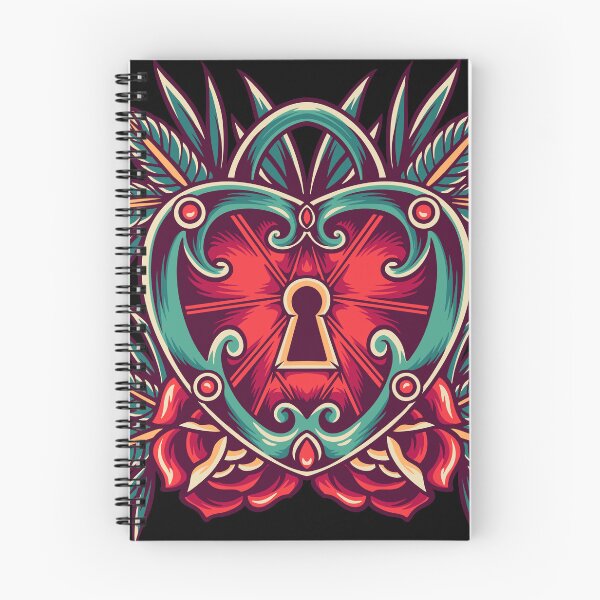 Item preview, Love Lock Retro Illustration designed and sold by STR Graphs.