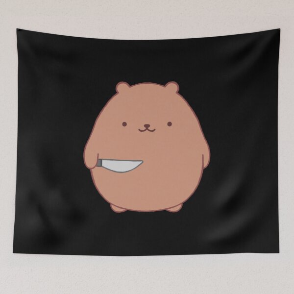 Item preview, stabby bear (black bg) designed and sold by DesignByJennyyy.