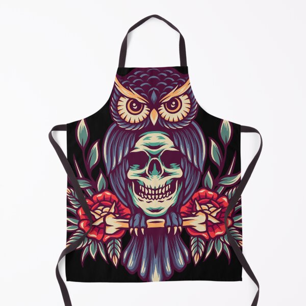Item preview, Owl And Skull Retro Illustration designed and sold by STR Graphs.
