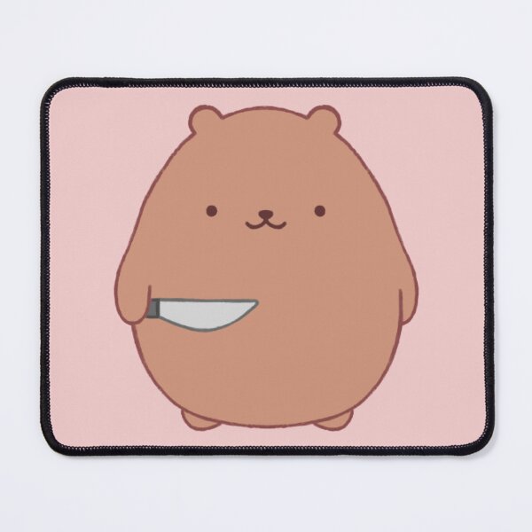 Item preview, stabby bear (light red bg) designed and sold by DesignByJennyyy.