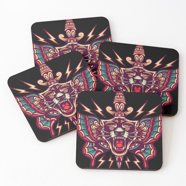 Item preview, Panther Butterfly Retro Illustration designed and sold by STR Graphs.