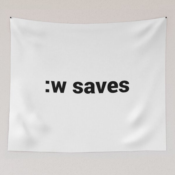 Item preview, :w saves in vi & Vim - Open Source Geek - Black Text designed and sold by geeksta.