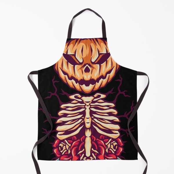 Item preview, Pumpkin Skull  And Roses Retro Illustration designed and sold by STR Graphs.