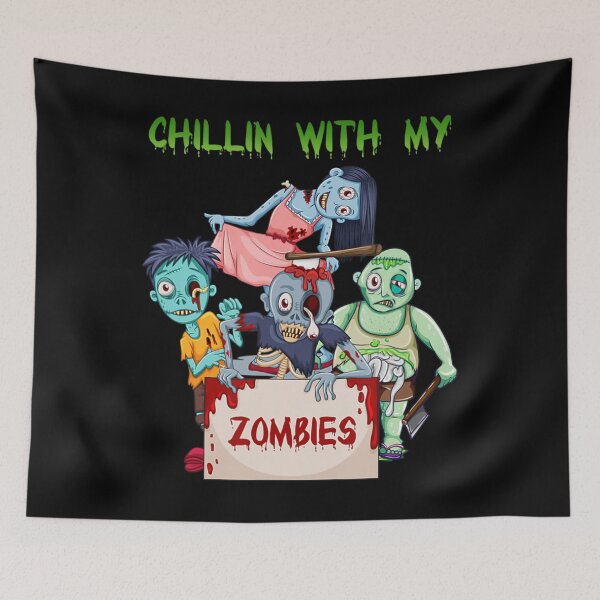 Item preview, Chilling With My Zombie Halloween- Ghost Zombie Halloween designed and sold by kynercha.