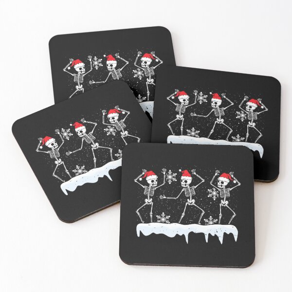 Item preview, Christmas Dancing Skeletons With Santa Hat Xmas Dancer designed and sold by kynercha.