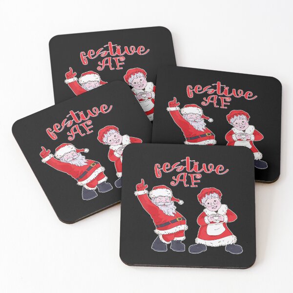 Item preview, Christmas Festive Af With Dancing Santa And Ms Claus designed and sold by kynercha.