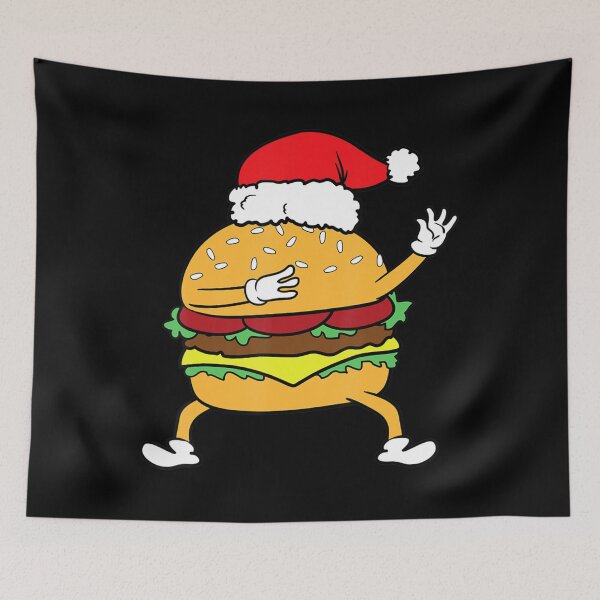 Item preview, Christmas Hamburger Cheeseburger Burger Fast Food Dancing designed and sold by kynercha.