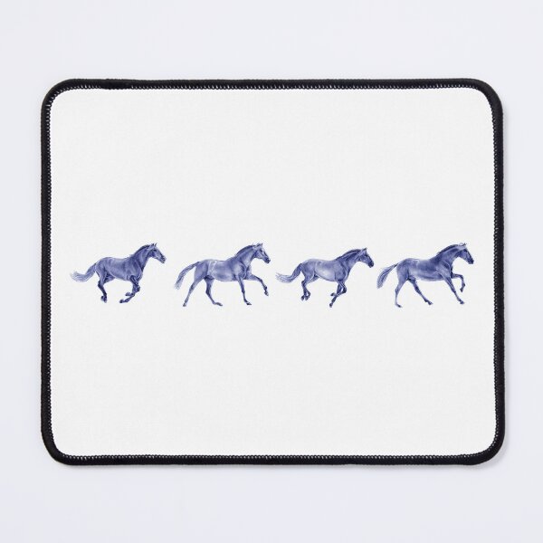 Item preview, Galloping horse 1 to 4 - blue colorized version designed and sold by SylvieG18.