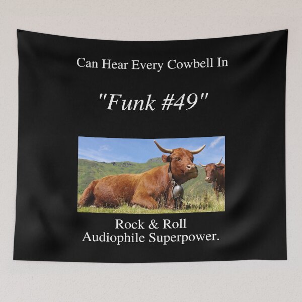 Item preview, Rock And Roll Audiophile Hear Every Cowbell Funk #49 01 White Text designed and sold by TWMBDesigns.