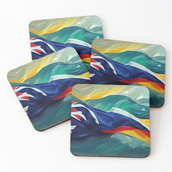 Artikelvorschau, Impressionistische australische Flagge entworfen und verkauft von Creative Shed Designs.