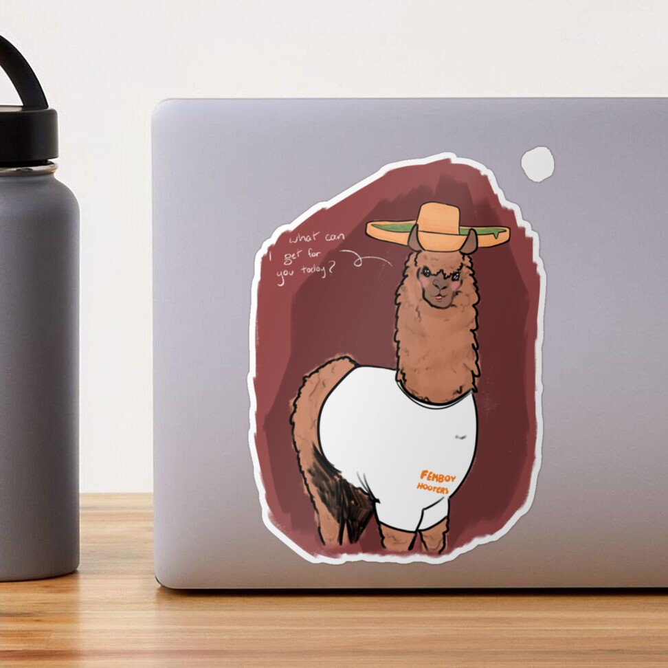 Femboy Llama  Sticker for Sale by AltVault | Redbubble