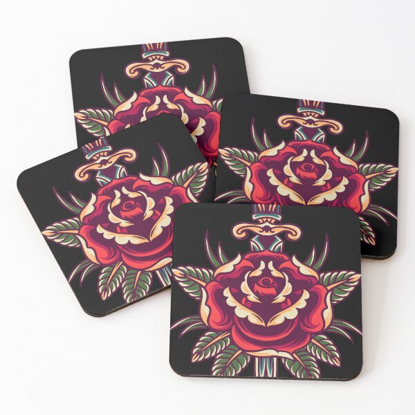Item preview, Rose And Knife Retro Illustration designed and sold by STR Graphs.