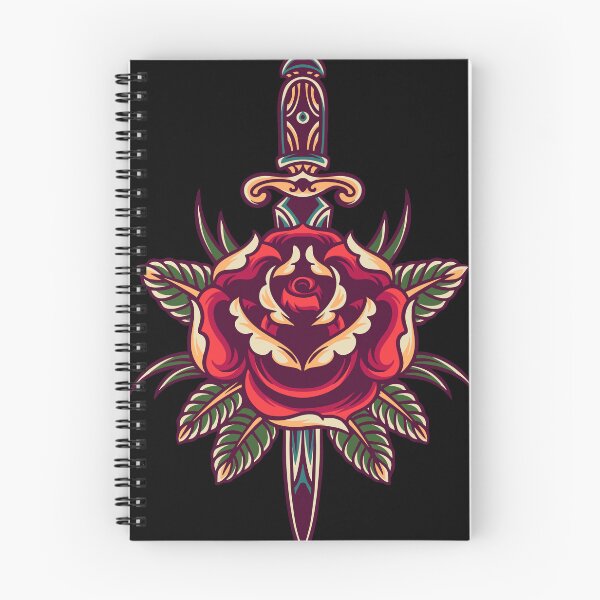 Item preview, Rose And Knife Retro Illustration designed and sold by STR Graphs.