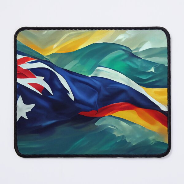 Artikelvorschau, Impressionistische australische Flagge entworfen und verkauft von Creative Shed Designs.