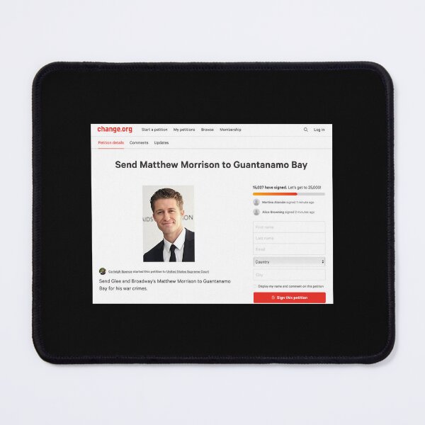 Item preview, SENDEN SIE MATTHEW MORRISON AN GUANTANAMO BAY CHANGE.ORG PETITION designed and sold by Stylotexs.