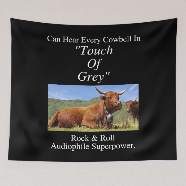 Item preview, Rock And Roll Audiophile Hear Every Cowbell Touch of Grey 01 White Text designed and sold by TWMBDesigns.