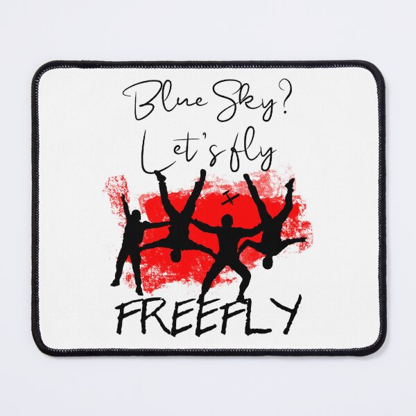 Item preview, Blue sky, let's fly, Freefly red and black designed and sold by FatSlugDesigns.