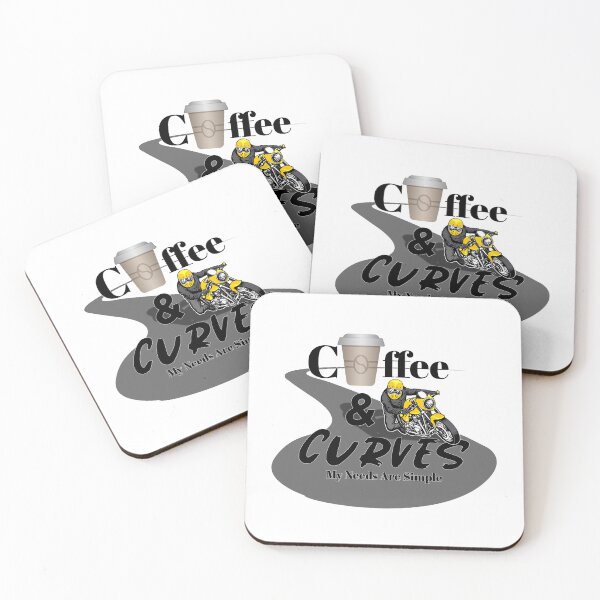 Item preview, Cafe Racer Motorcycle, Coffee & Curves, My Needs Are Simple  designed and sold by GrungeGarage.