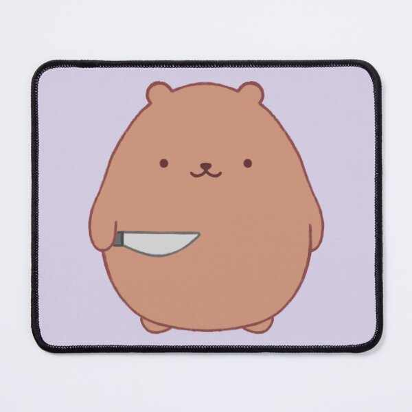 Item preview, stabby bear (light purple bg) designed and sold by DesignByJennyyy.