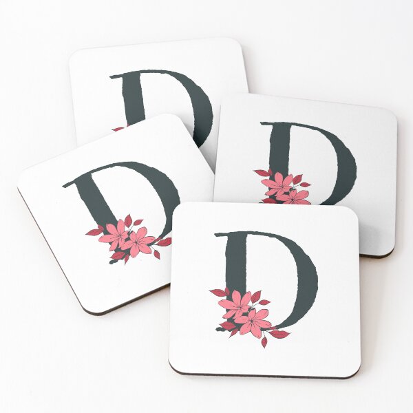 Item preview, Monograma D floral rosa designed and sold by Coffee Lifestyle.