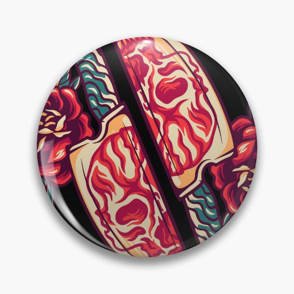 Item preview, Skull Knife And Roses Retro Illustration designed and sold by STR Graphs.