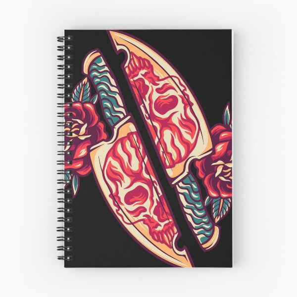 Item preview, Skull Knife And Roses Retro Illustration designed and sold by STR Graphs.