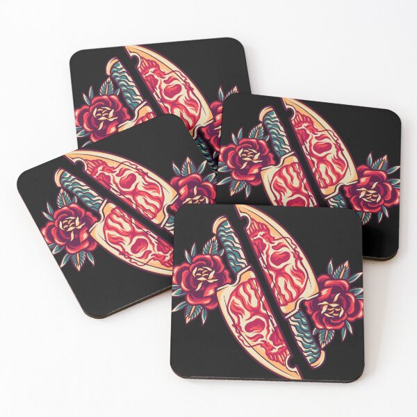 Item preview, Skull Knife And Roses Retro Illustration designed and sold by STR Graphs.