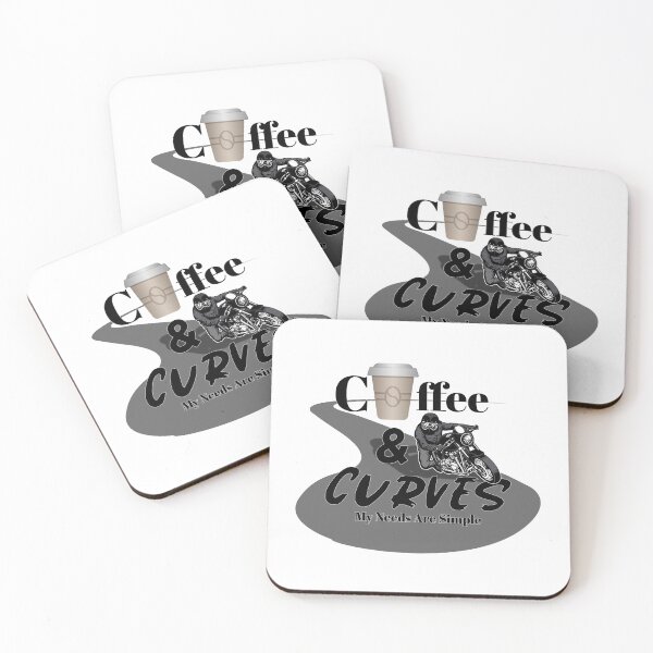Item preview, Cafe Racer Motorcycle, Coffee & Curves, My Needs Are Simple  designed and sold by GrungeGarage.