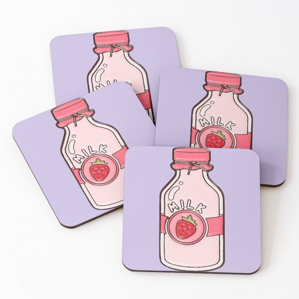 Item preview, bottle of strawberry milk designed and sold by si3iy.