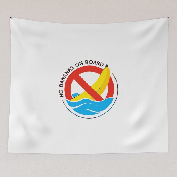 Item preview, NO BANANAS ON BOARD designed and sold by Racingdecals.