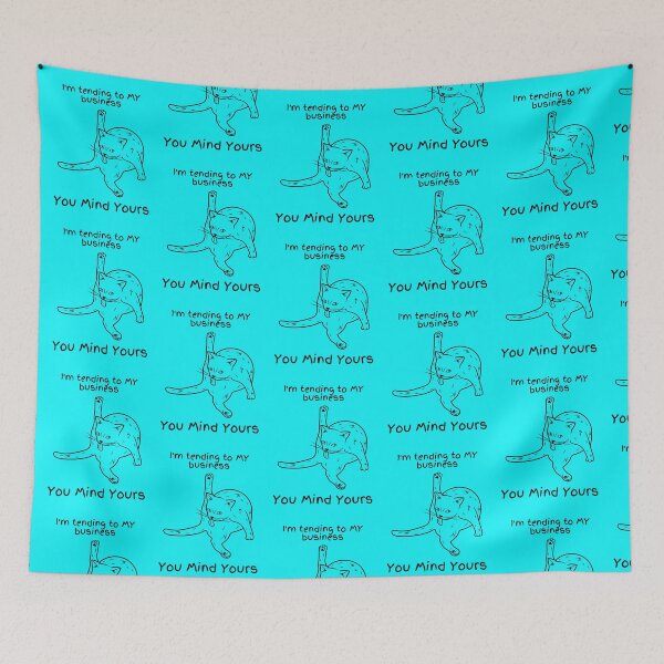 Item preview, Mind Your Business, Cat licking butt designed and sold by Cindy Howe.