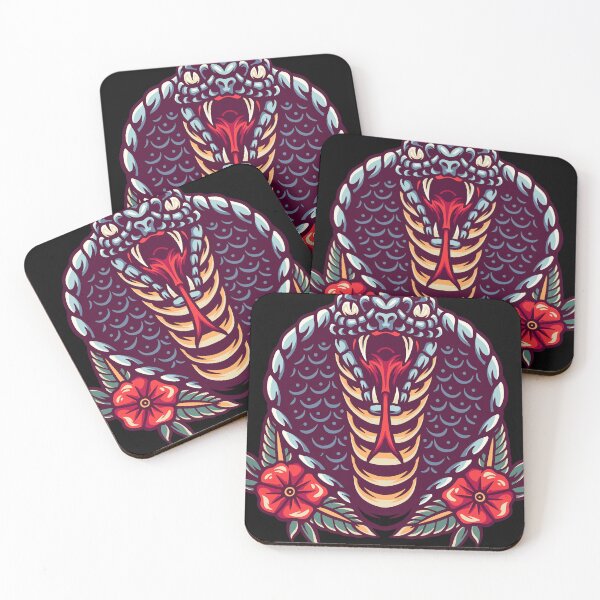 Item preview, Snake And Flowers Retro Illustration designed and sold by STR Graphs.