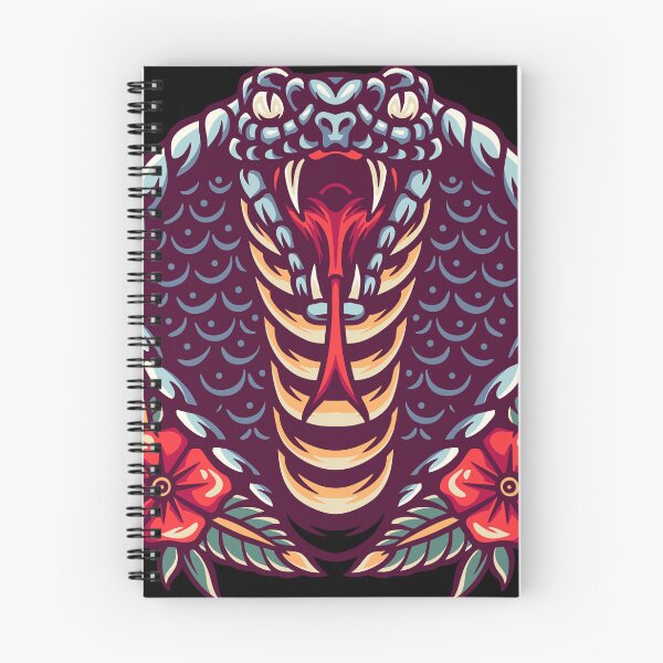 Item preview, Snake And Flowers Retro Illustration designed and sold by STR Graphs.