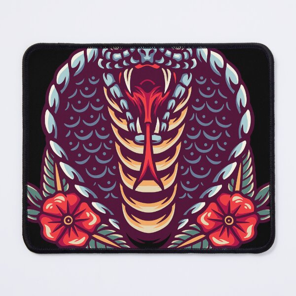 Item preview, Snake And Flowers Retro Illustration designed and sold by STR Graphs.