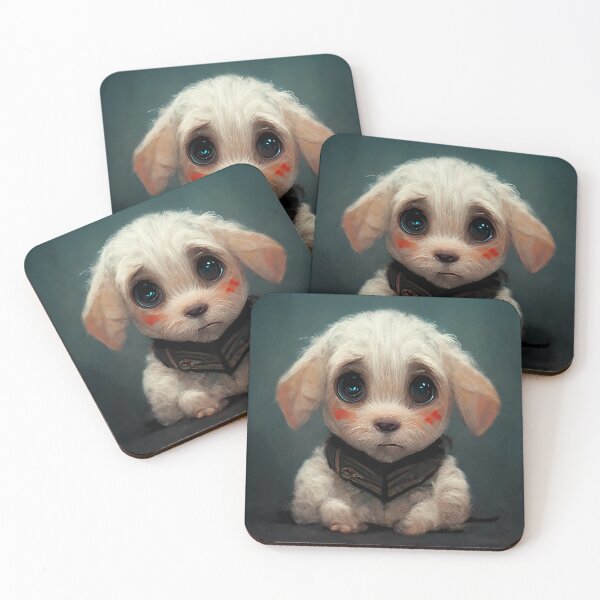 Item preview, Adorable Small Regretful Puppy with Beautiful Big Shine Eyes designed and sold by SingularityGeek.