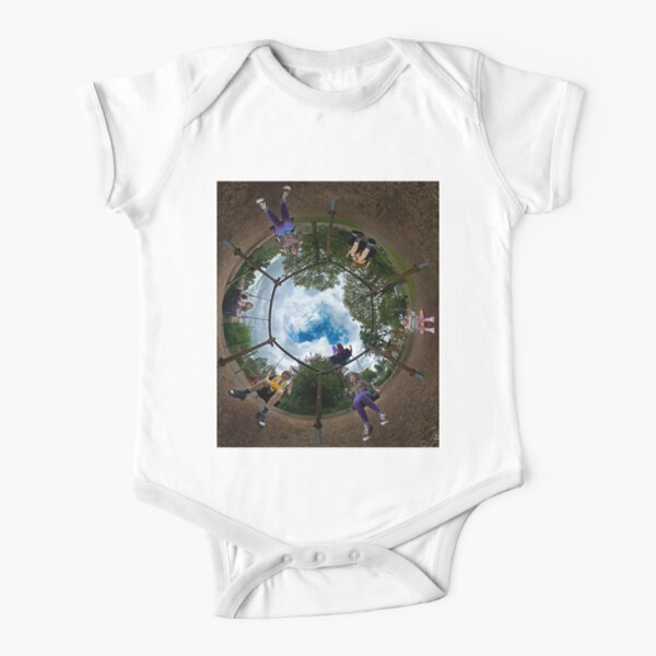 6 Seater Swing - Sky In Short Sleeve Baby One-Piece