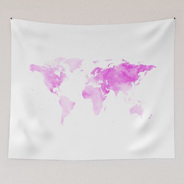 Item preview, World Map Pink designed and sold by lukassfr.