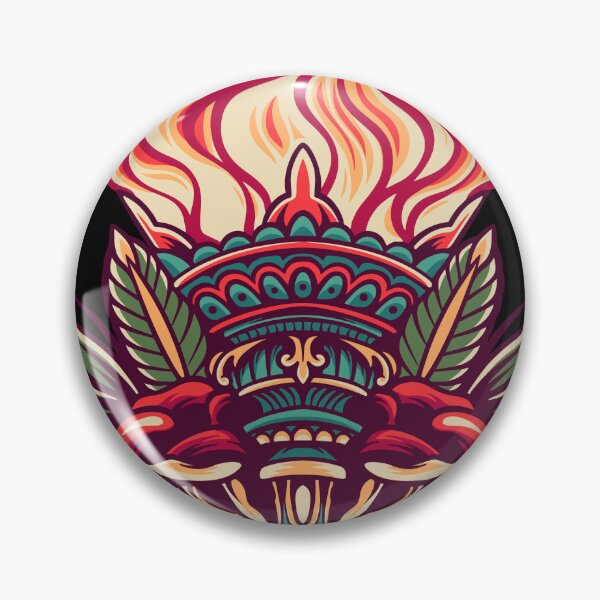 Item preview, Torch And Flowers Retro Illustration designed and sold by STR Graphs.