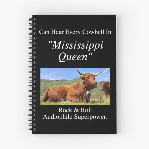 Item preview, Rock And Roll Audiophile Hear Every Cowbell Mississippi Queen 01 White Text designed and sold by TWMBDesigns.
