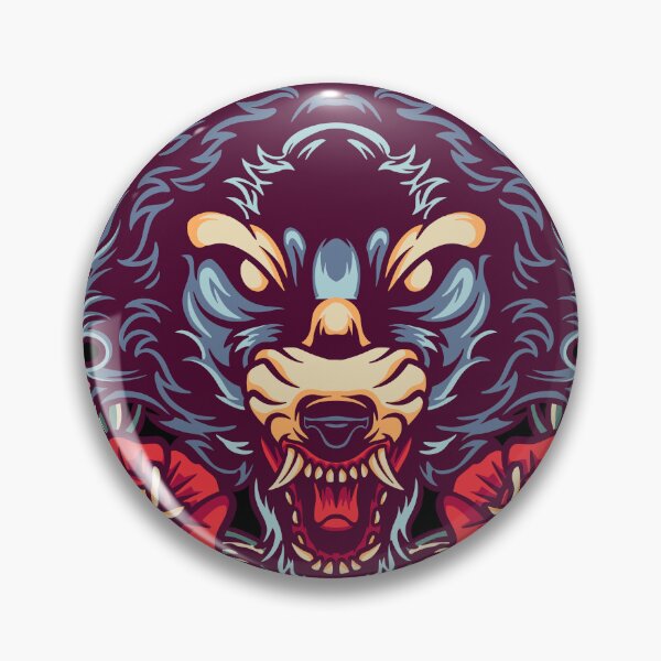 Item preview, Wolf And Rose Retro Illustration designed and sold by STR Graphs.