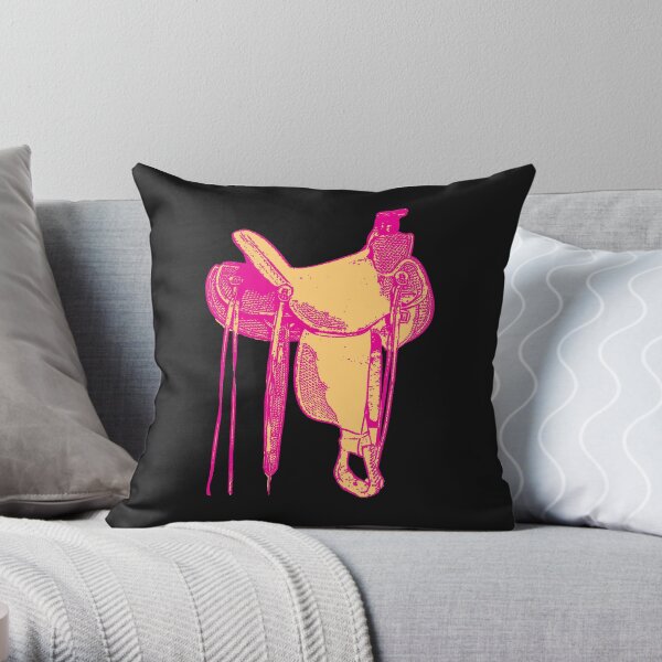 Western Saddle Throw Pillow