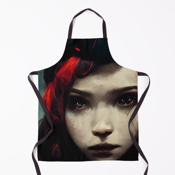 Item preview, Beautiful Red Hair Girl Face in a Cat Minimalist Cosplay designed and sold by SingularityGeek.