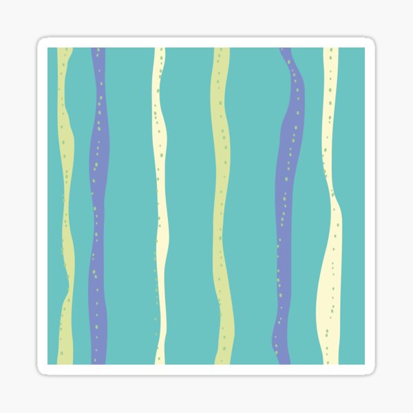 Wobbly Stripes (Blue) Sticker