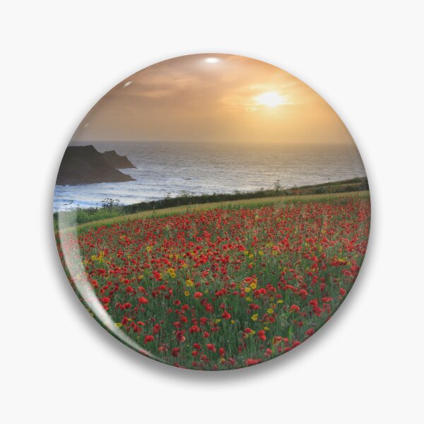 Item preview, Setting sun over poppy fields (West Pentire) designed and sold by bitm2007.