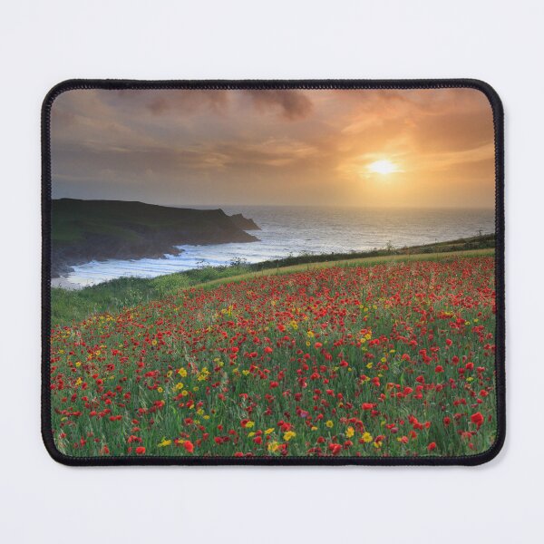 Item preview, Setting sun over poppy fields (West Pentire) designed and sold by bitm2007.